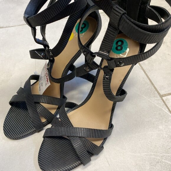 Joe's Jeans Womens‎ Shoes 8 Gray Strappy Open Toe High Heel Sandal Pump NWT Sexy - Picture 2 of 13